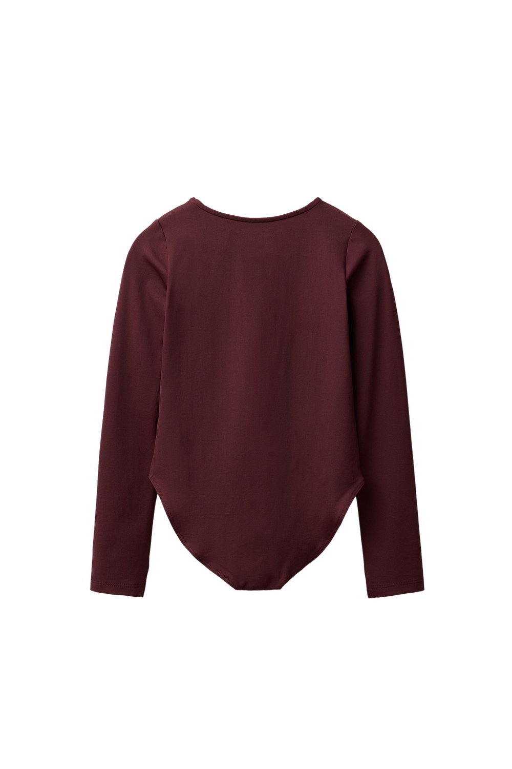 ZARA ОДНОТОННОЕ БОДИ С ДЛИННЫМИ РУКАВАМИ, БУРГУНДИ