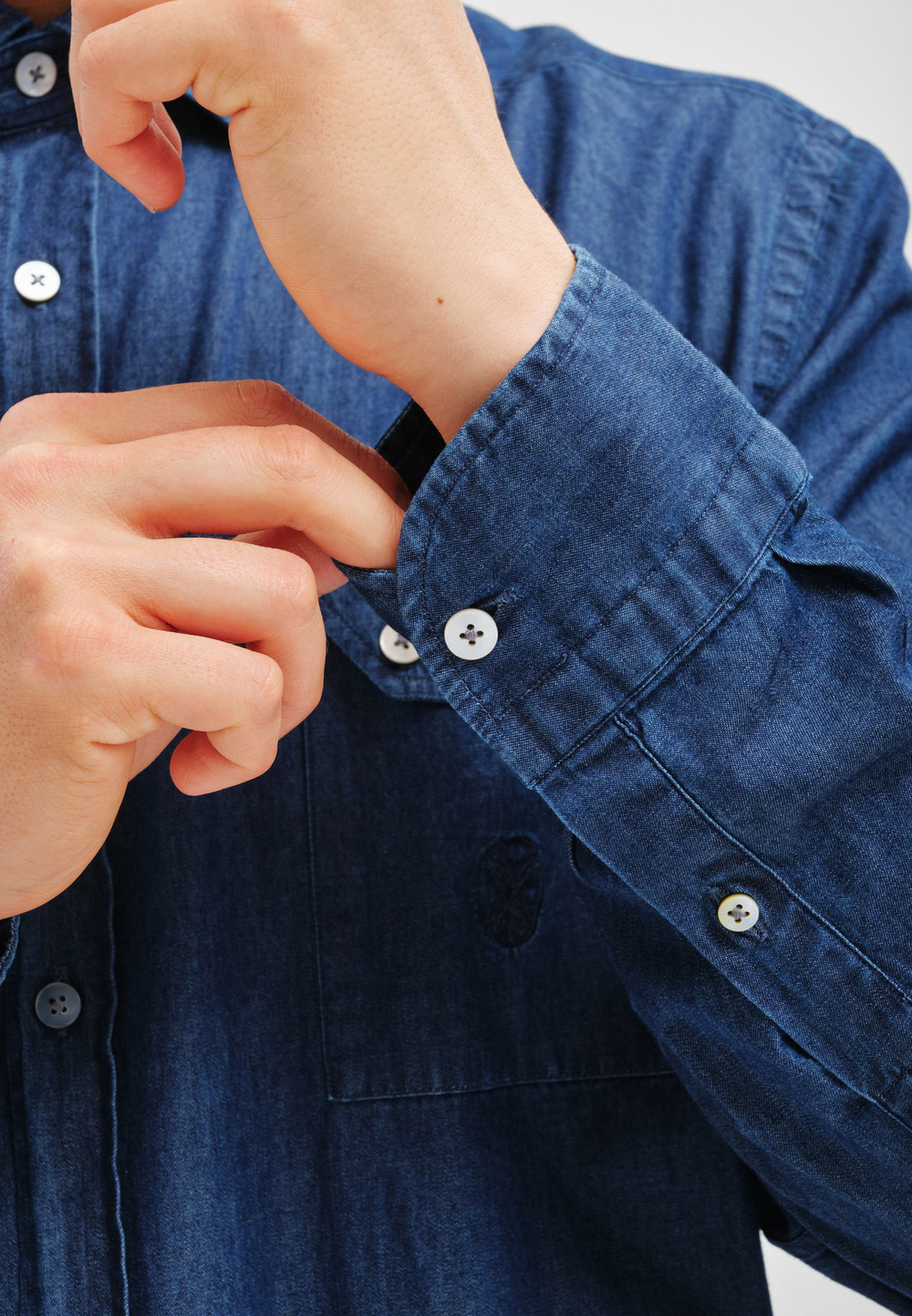 Рубашка мужская DENIM DARK BLUE