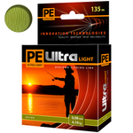 Плетеный шнур для рыбалки PE ULTRA LIGHT Black 0,04mm 135m