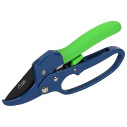 Секатор GREEN APPLE GA-PR25 усиленный контактный c храповым механизмом | GREEN APPLE