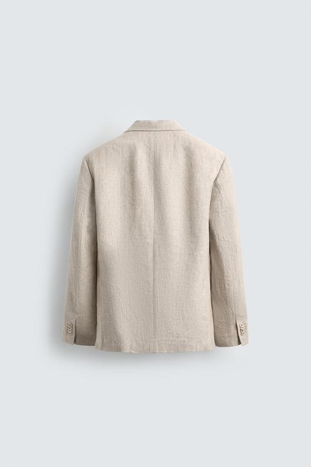 ZARA БЛЕЙЗЕР ИЗ 100% ЛЬНА, СВЕТЛО-БЕЖЕВЫЙ