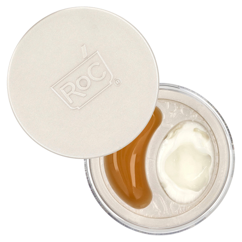 RoC, Derm Correxion®, двойной крем для области вокруг глаз, улучшенный ретинол и пептиды, без отдушек, 10 мл (0,34 жидк. унц.) каждый