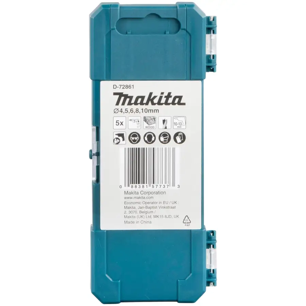 Набор свёрл по дереву Makita D-72861