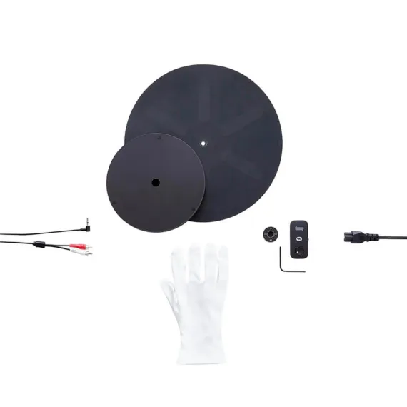 Transparent Transparent Turntable Black