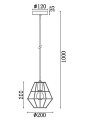 Подвесной светильник Otis FR4001PL-01CH Freya