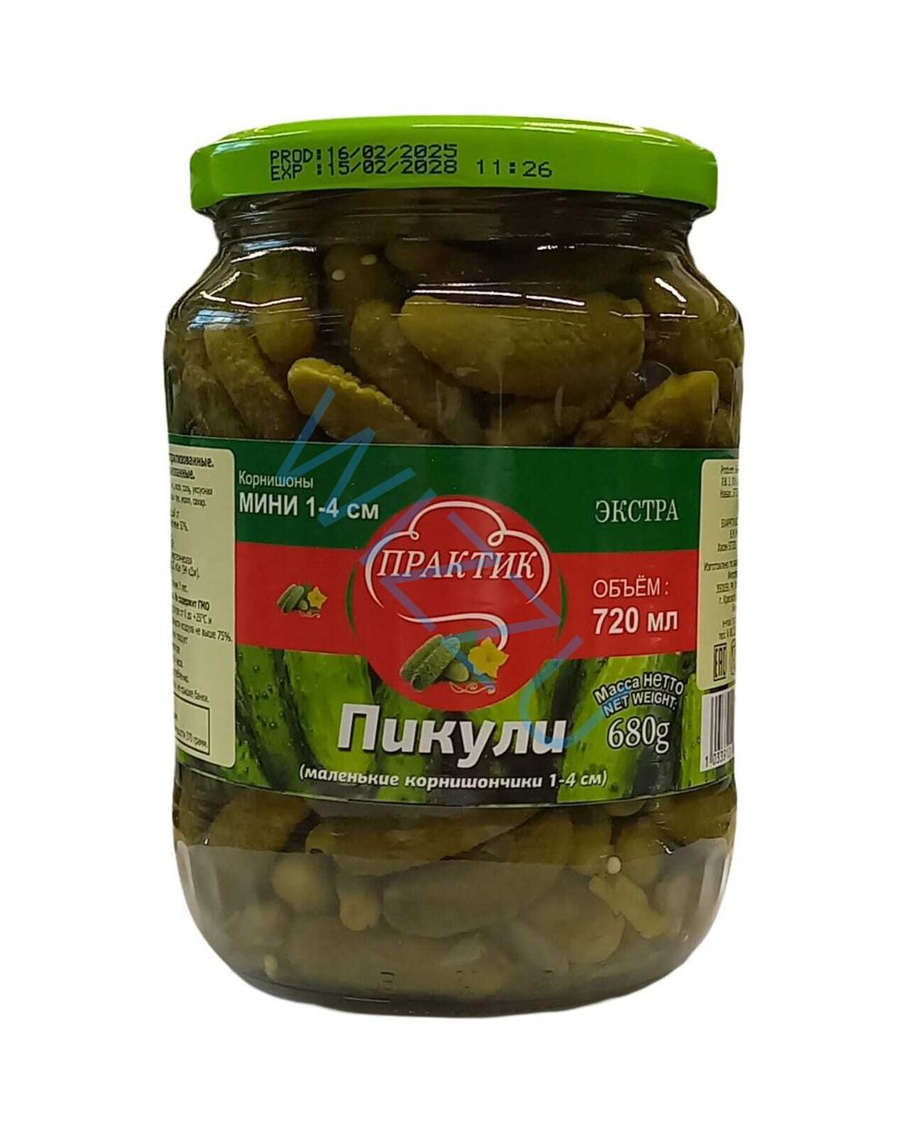ОГУРЦЫ "Практик" мал.Пикули(1-4см)"Экстра  720мл