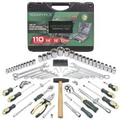 Набор инструментов 110пр.1/4''&amp;1/2''(6-гран)(5-32мм) RockForce RF-41101-5