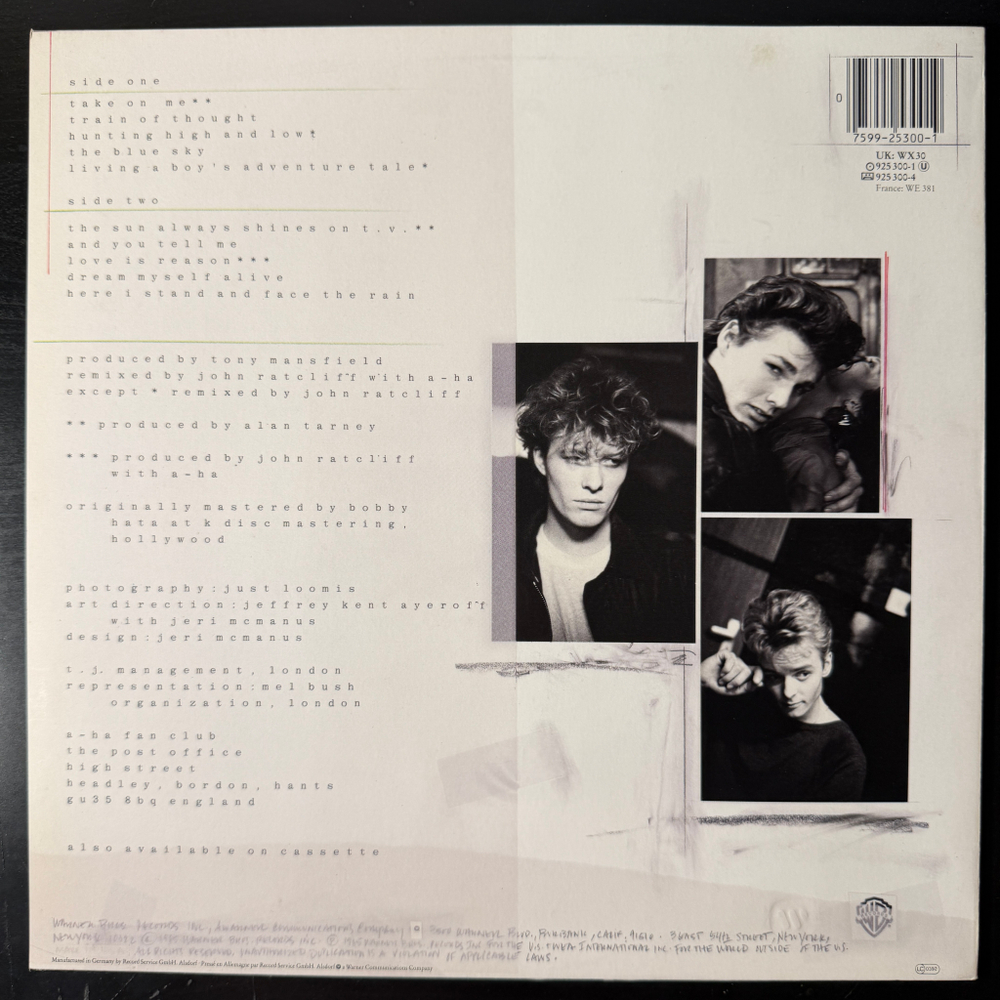 a-ha ‎– Hunting High And Low (Германия 1985г.)
