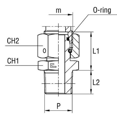 Штуцер FNС DS12 NPT 3/8 - 20х1.5