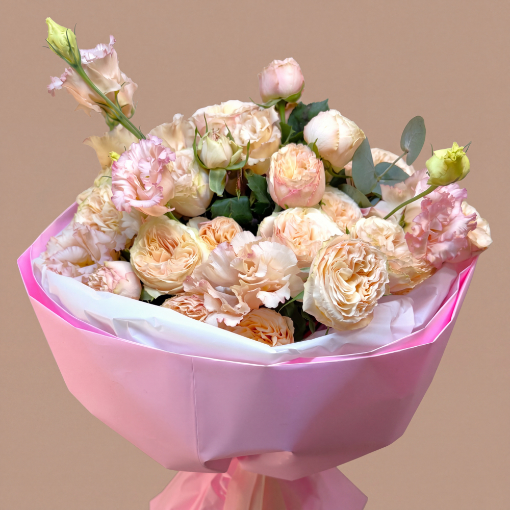 Пионовидные розы в розовом Peach Sorbet Premium