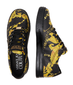 Кожаные кроссовки Versace Jeans Couture - черный(75YA3SK9ZP337)