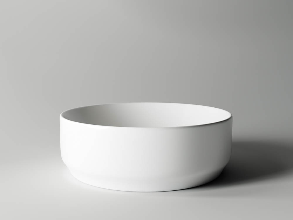 Умывальник чаша накладная круглая (цвет Белый Матовый) Ceramicanova Элемент (Element) 350x350x120мм CN6006