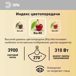 Лампа светодиодная POWER ЭРА RED LINE LED T100-40W-4000-E27/E40 R 40Вт колокол нейтральный белый свет E27/E40 | Лампы cветодиодные POWER