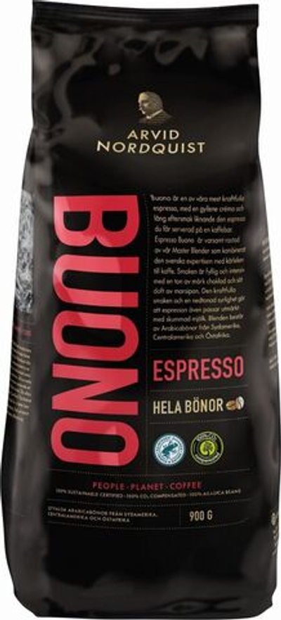 Arvid кофе в зернах для эспрессо Arvid Nordquist Espresso Buono, 900 г (Швеция)