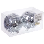 Новогодние шары 10 см (набор 2 шт) «Shining Disco», Серебро