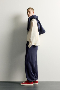 ZARA БАЗОВЫЕ СПОРТИВНЫЕ БРЮКИ, МОРСКОЙ СИНИЙ