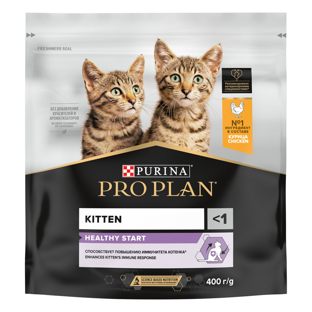 Сухой корм Pro Plan Original HEALTHY START для котят поддержание функций почек мозга и иммунитета с курицей 400 г
