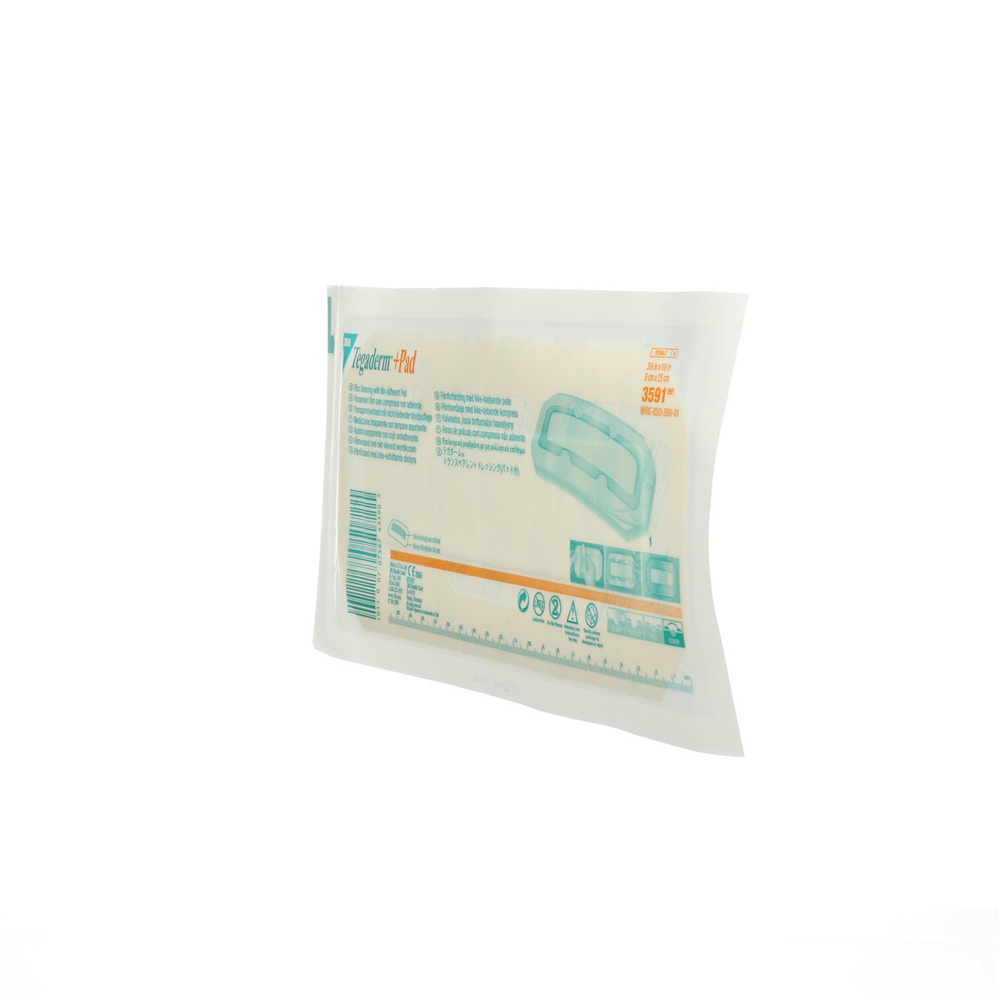 Пленочная прозрачная повязка с впитывающей подушечкой Tegaderm ® + Pad  9 x 25 см. 25 шт./уп., 3591