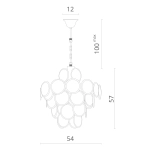 Подвесная люстра Divinare CHLOE 7566/02 SP-8, 8хE14