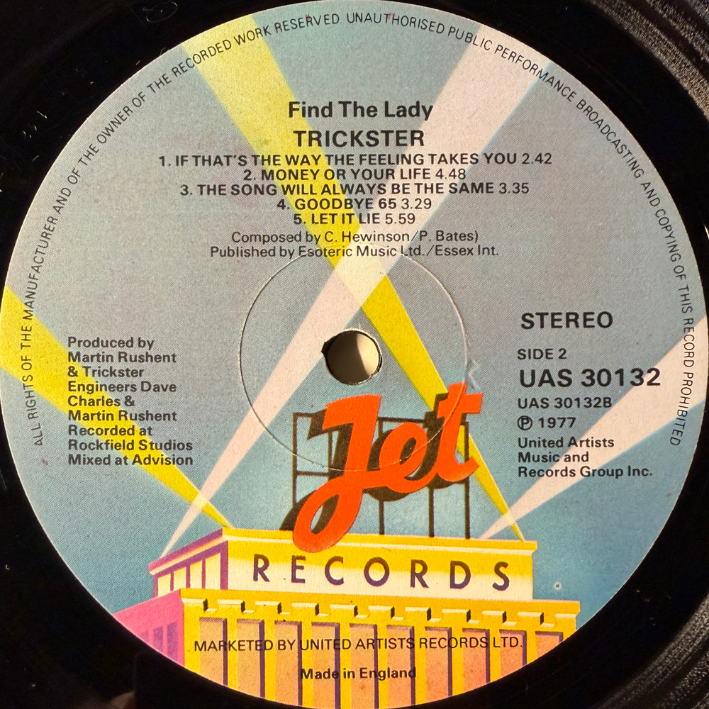 Trickster – Find The Lady (Англия 1977г.)