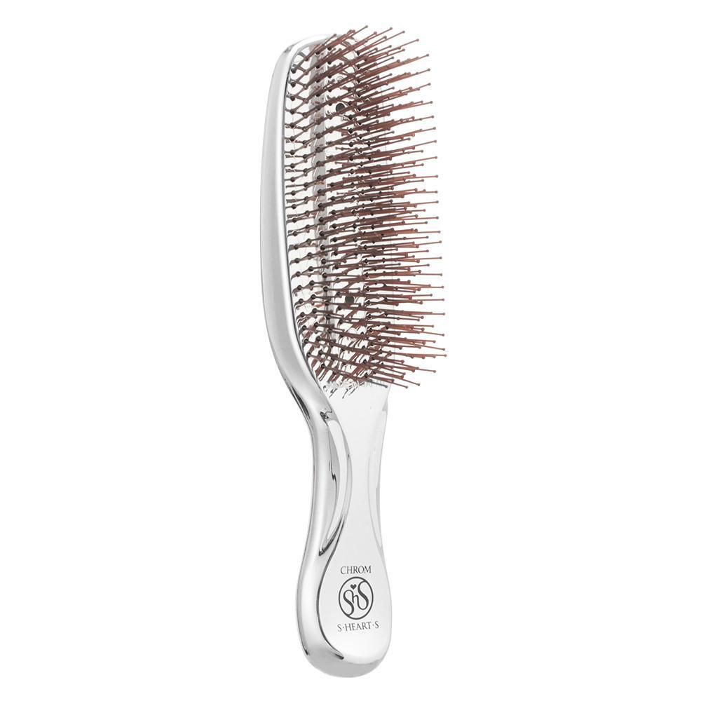 S-HEART-S Расческа Scalp Brush CHROME с длинной ручкой