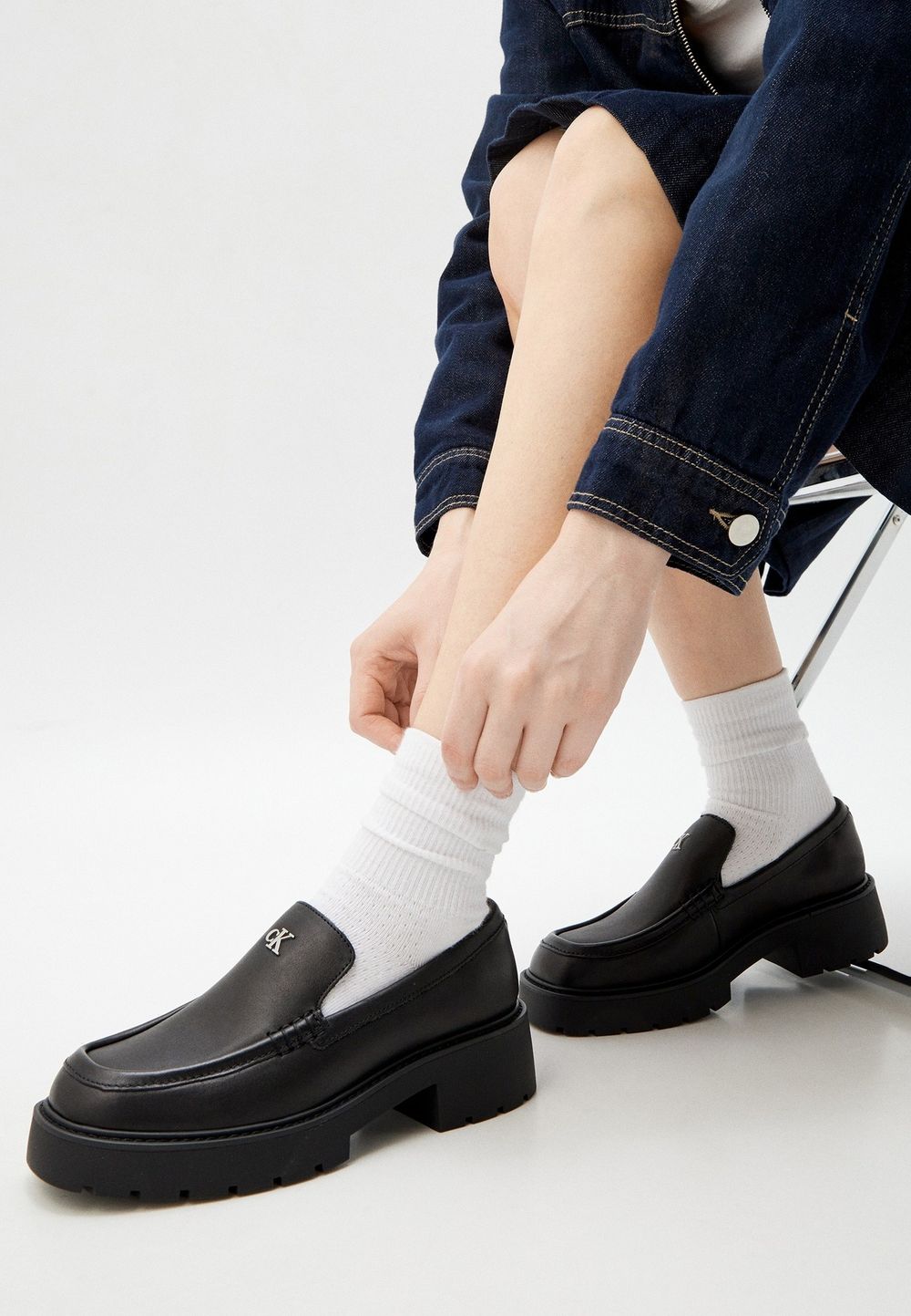 Лоферы женские CALVIN KLEIN JEANS COMBAT LOAFER HW LTH