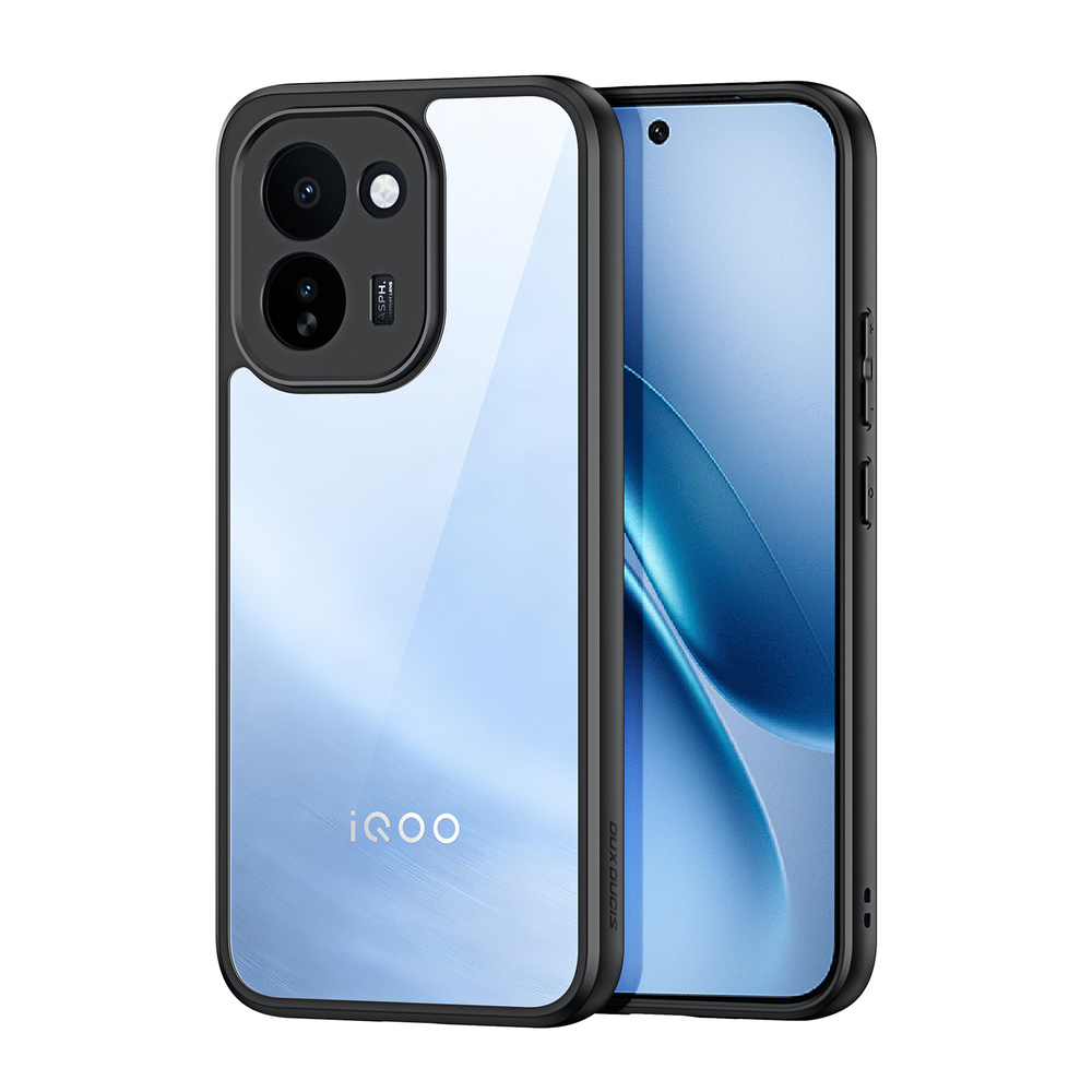 Чехол прозрачный с черными рамками для iQOO Z11, серия Aimo Series от Dux Ducis