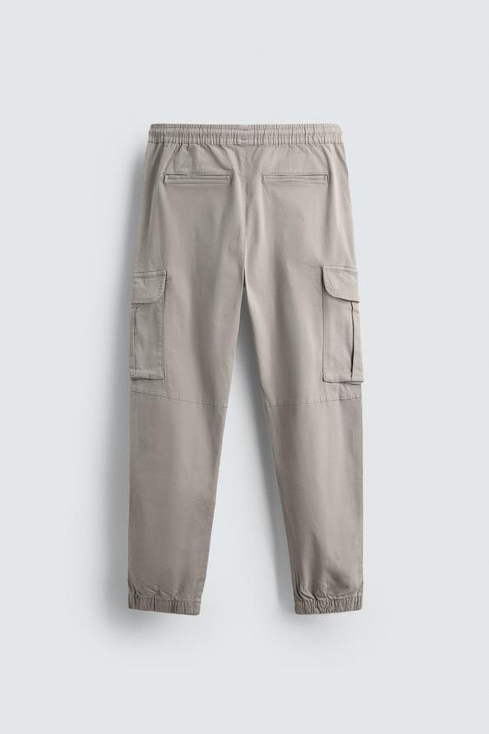 ZARA БРЮКИ КАРГО SLIM FIT, СВЕТЛО-СЕРЫЙ