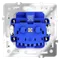 Розетка с заземлением Voltum S70 Белый глянцевый VLS040101