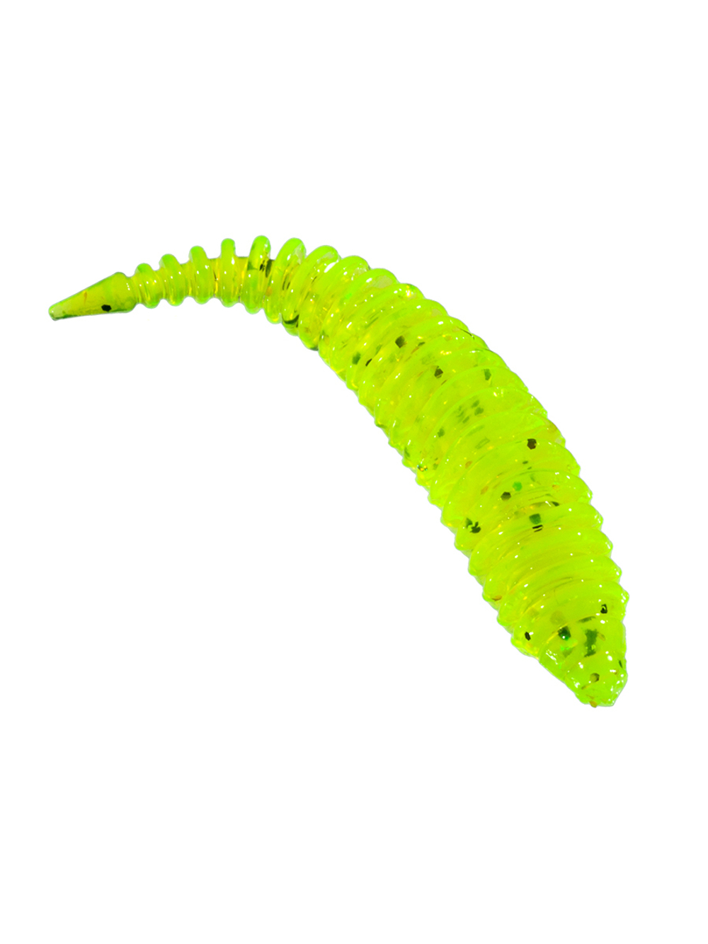 Приманка ZUB-MAGGOT SLIM 50мм(2")-10шт, (цвет 310) желтый с блестками