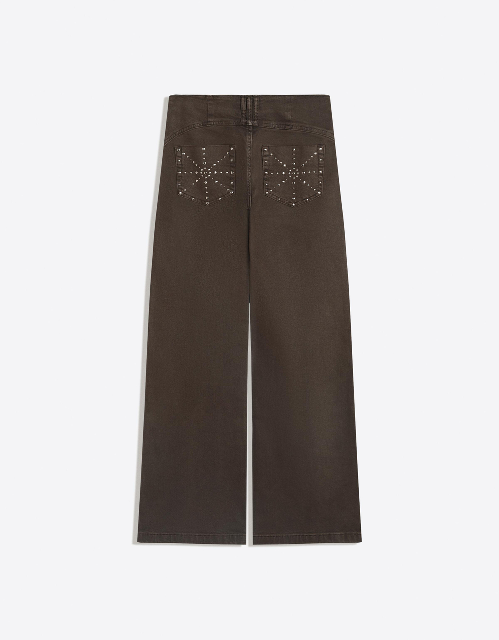 Женские брюки клеш с заклепками - BERSHKA