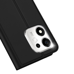 Чехол книжка из кожи черного цвета для смартфона Honor 600 Smart и X7e Plus, серия Skin Pro Series от Dux Ducis