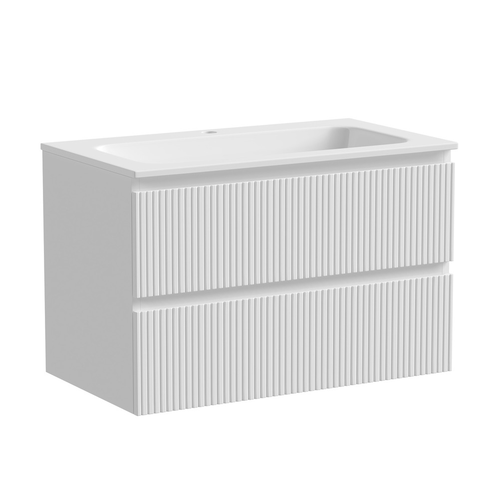 Тумба подвесная Sancos Snob T, Bianco 790х445х500, под столешницу без отверстия под смеситель, цвет Kreman, арт. SNT80W