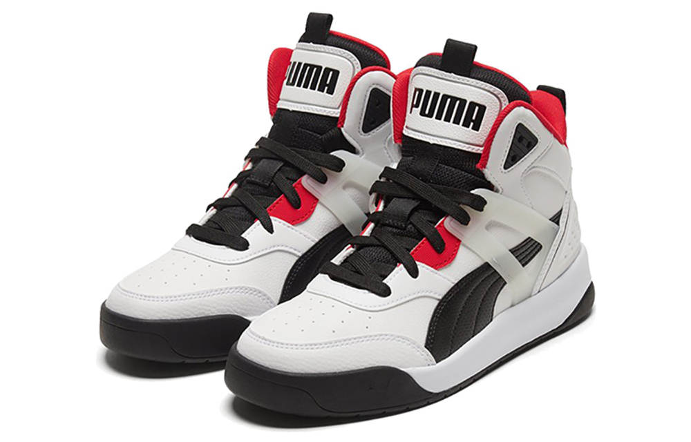 PUMA Backcourt Mid "White Black Red"