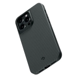 Чехол из арамидного волокна с поддержкой MagSafe PITAKA MagEZ Case Pro 3 1500D для iPhone 14 Pro, Black / Grey Twill (Cаржевое переплетение)