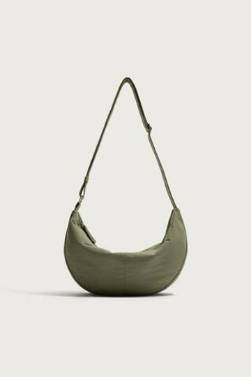 ZARA НЕЙЛОНОВАЯ СУМКА S, ЗЕЛЕНЫЙ ХАКИ
