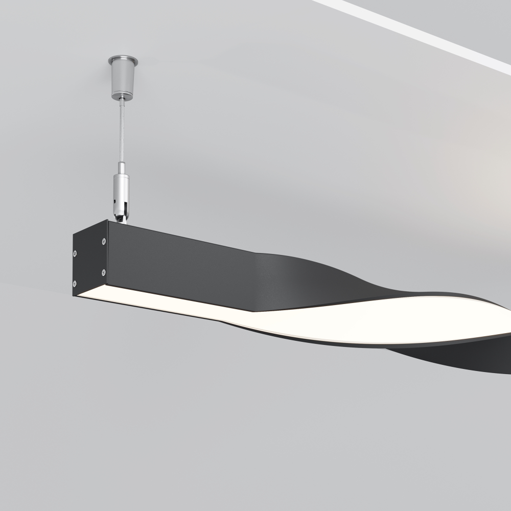 Радиусный профиль Maytoni 35x35 Twist 180° черный ALM-3535R-B-T-180°-0.5M
