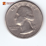 1/4 доллара 1987 (D). США. Медно-никель VF