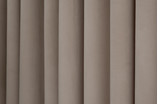 Ткань Портьера 300x260 Garda Decor Silkу 5 бежевая на подкладе Бежевый