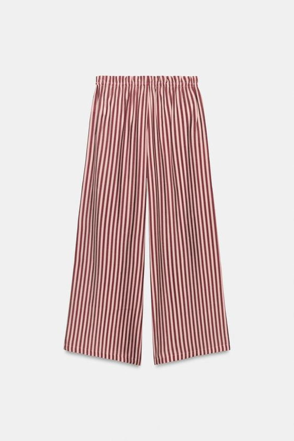 ZARA ШИРОКИЕ БРЮКИ В ПОЛОСКУ, ОТТЕНКИ РОЗОВОГО
