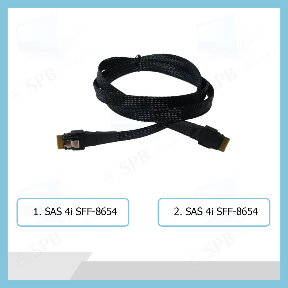 Кабель SLIMLINE SAS 4i SFF-8654 - SLIMLINE SAS 4i SFF-8654 1.0 м