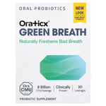 Oraticx, Green Breath, пробиотики для полости рта, мята, 30 пастилок