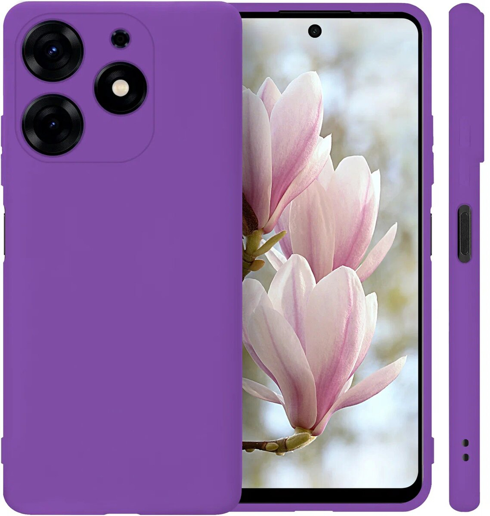 Мягкий Soft Touch чехол из силикона для TECNO SPARK 10 PRO с бархатной подкладкой