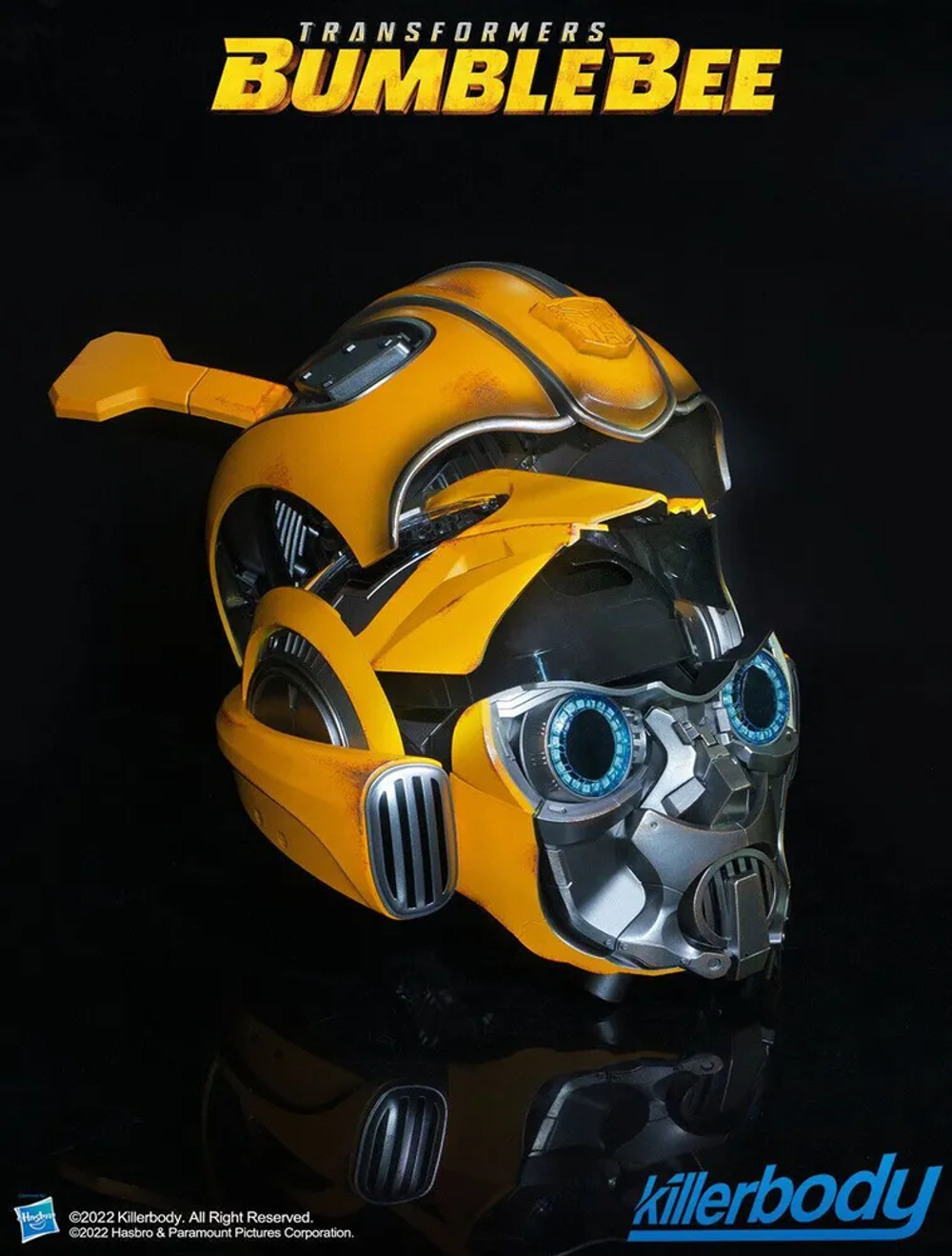 Шлем электронный трансформер Bumblebee. Игрушка-трансформер для ролевых игр и косплея Killerbody