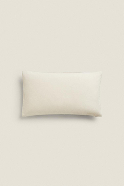 ZARA HOME ЧЕХОЛ ДЛЯ ДЕКОРАТИВНОЙ ПОДУШКИ С ВЫШИВКОЙ В ПОЛОСКУ, СВЕТЛО-БЕЖЕВЫЙ