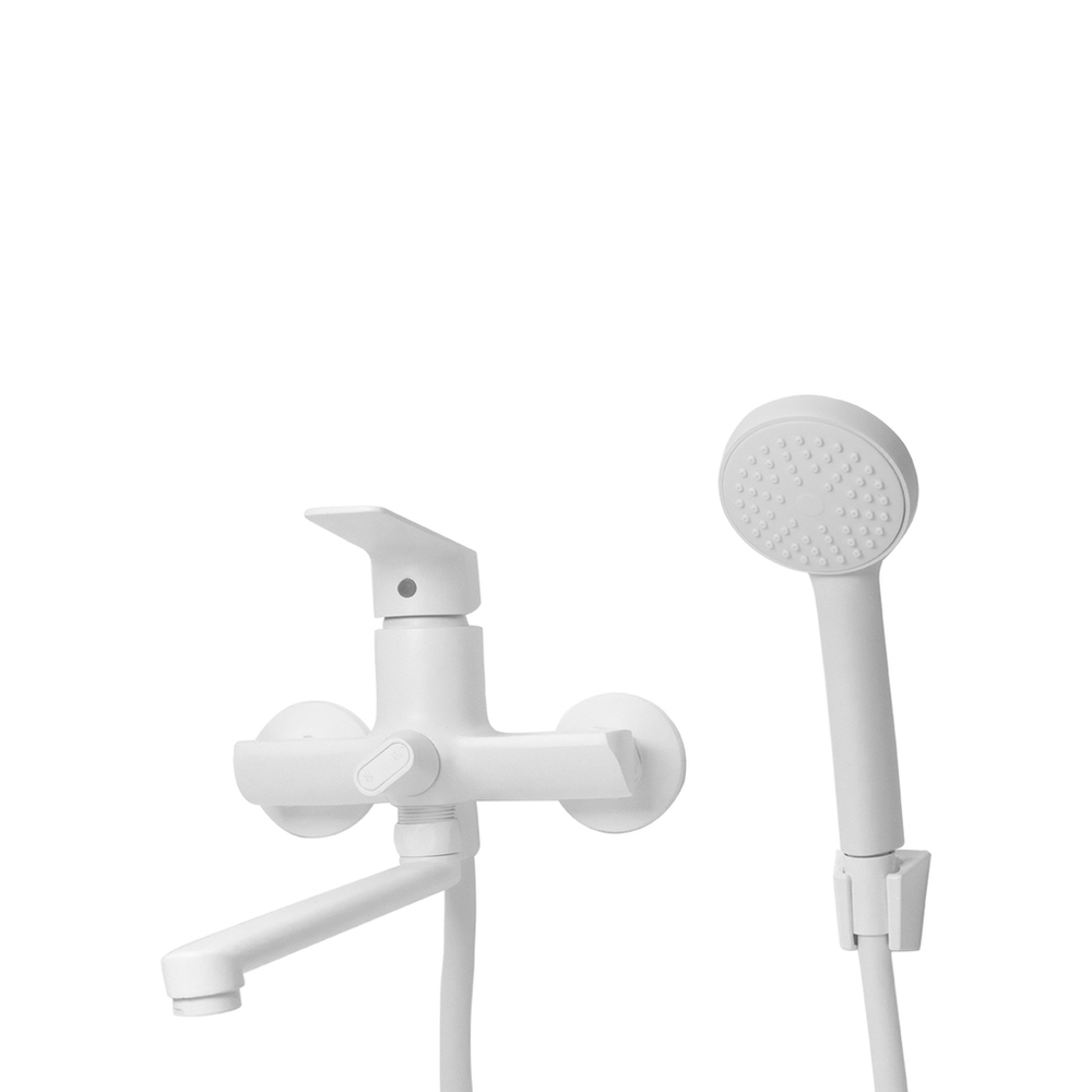 Смеситель для ванны и раковины 35k MIXLINE МЛ15-02 (ML15-02W) БЕЛЫЙ