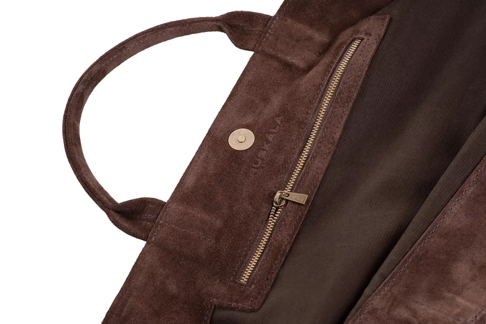 Тоут из замши Weekender bag «Dark chocolate»