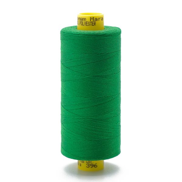 Нитка Gutermann Mara 150 (1000 метров), 1 кат., особо тонкая | 396 ярко-зеленый