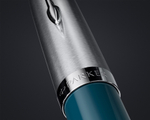 Перьевая ручка Parker 51 CORE TEAL BLUE CT, перо: F, цвет чернил: black/blue, в подарочной упаковке.
