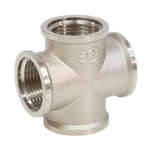 Крест латунь никель Ду 25 (1") ВР VALFEX VF.760.N.100